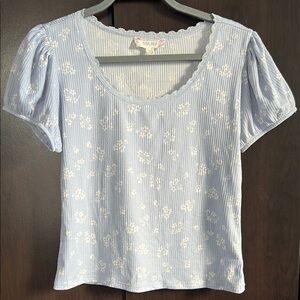 Floral Cap Sleeve Crop Top